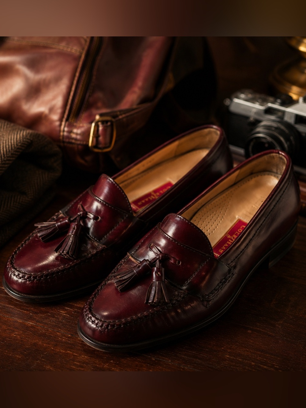 Vintage Cole Haan Men's Tassel Loafers in Oxblood